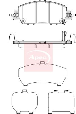 Apec PAD2402 Brake Pad Set, disc brake - 1