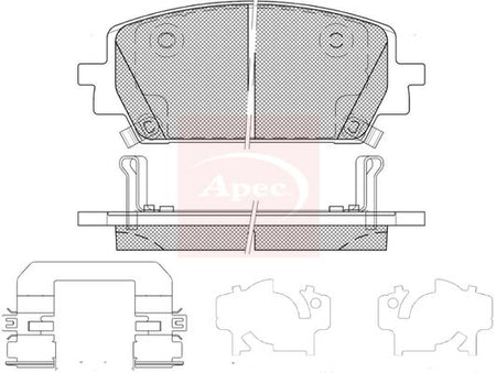 Apec PAD2407 Brake Pad Set, disc brake - 1