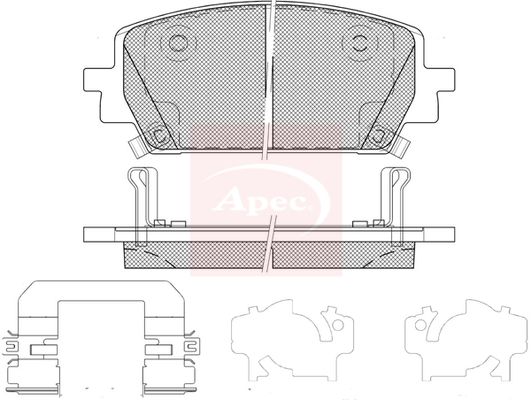 Apec PAD2407 Brake Pad Set, disc brake - 1