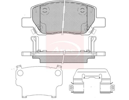 Apec PAD2461 Brake Pad Set, disc brake - 1