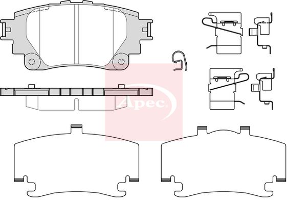 Apec PAD2464 Brake Pad Set, disc brake - 1
