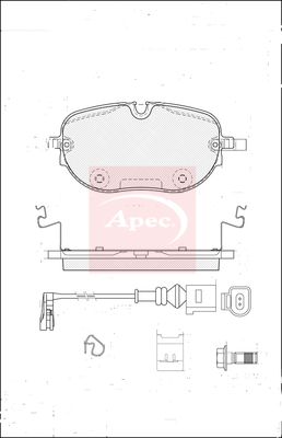 Apec PAD2468 Brake Pad Set, disc brake - 1
