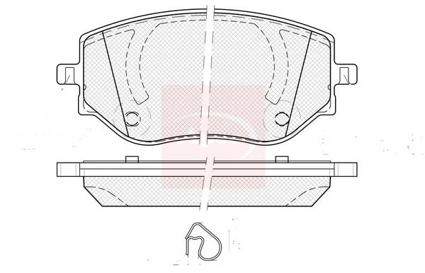 Apec PAD2487 Brake Pad Set, disc brake - 1