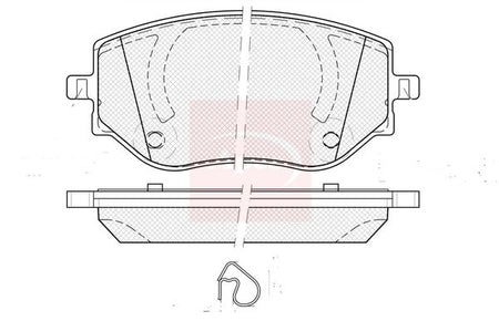 Apec PAD2487 Brake Pad Set, disc brake - 1