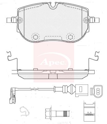 Apec PAD2494 Brake Pad Set, disc brake - 1
