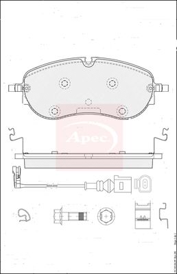 Apec PAD2495 Brake Pad Set, disc brake - 1