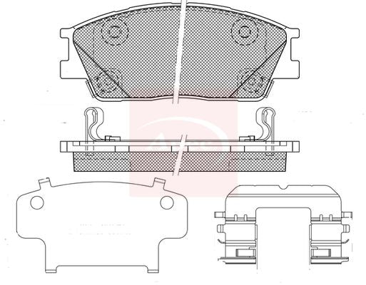 Apec PAD2530 Brake Pad Set, disc brake - 1