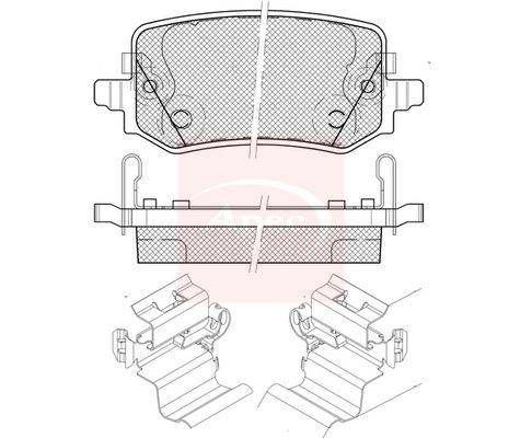 Apec PAD2535 Brake Pad Set, disc brake - 1