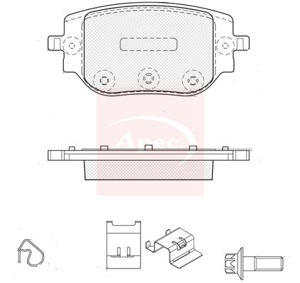 Apec PAD2555 Brake Pad Set, disc brake - 1