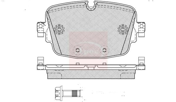 Apec PAD2616 Brake Pad Set, disc brake - 1