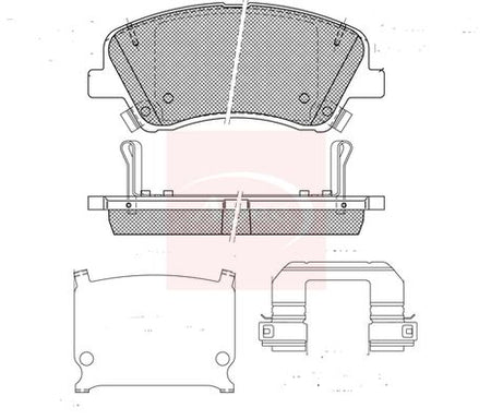 Apec PAD2634 Brake Pad Set, disc brake - 1