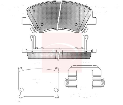 Apec PAD2634 Brake Pad Set, disc brake - 1