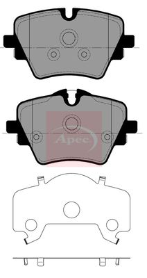 Apec PAD2651 Brake Pad Set, disc brake - 1
