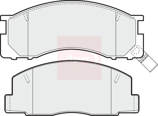 Apec PAD744 Brake Pad Set, disc brake - 1