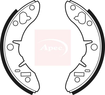 Apec SHU142 Brake Shoe Set - 1