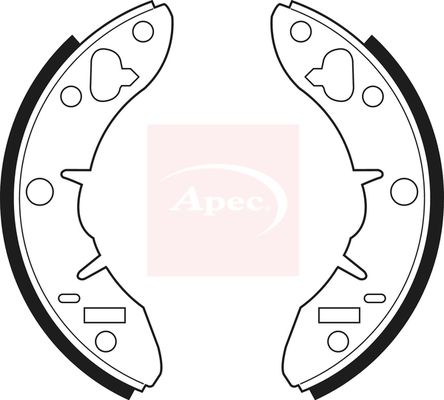 Apec SHU187 Brake Shoe Set - 1