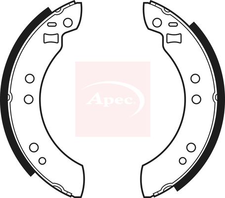 Apec SHU244 Brake Shoe Set - 1