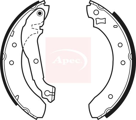 Apec SHU325 Brake Shoe Set - 1