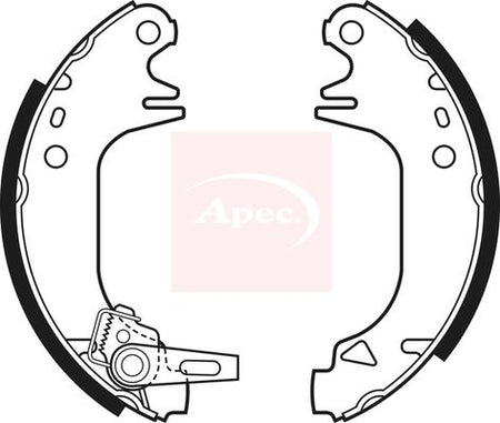Apec SHU340 Brake Shoe Set - 1