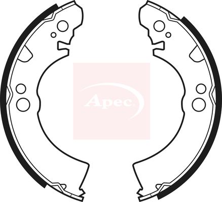 Apec SHU342 Brake Shoe Set - 1