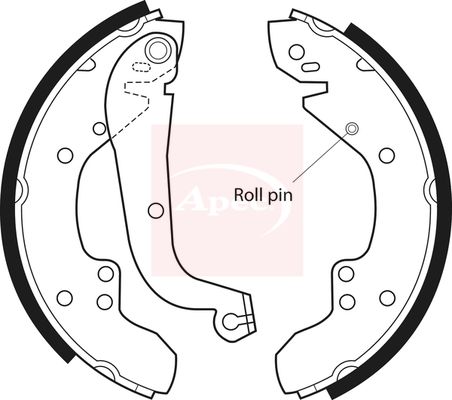 Apec SHU354 Brake Shoe Set - 1