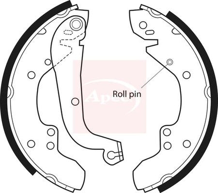 Apec SHU354 Brake Shoe Set - 1