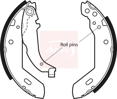 Apec SHU365 Brake Shoe Set - 1