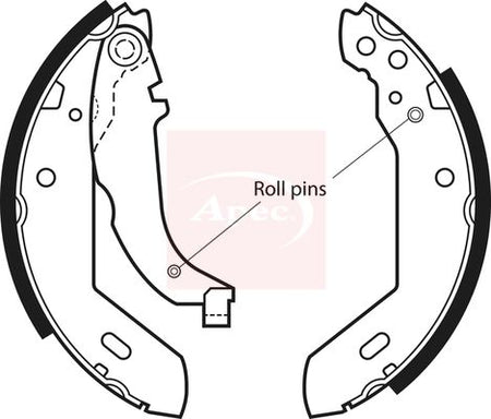 Apec SHU365 Brake Shoe Set - 1