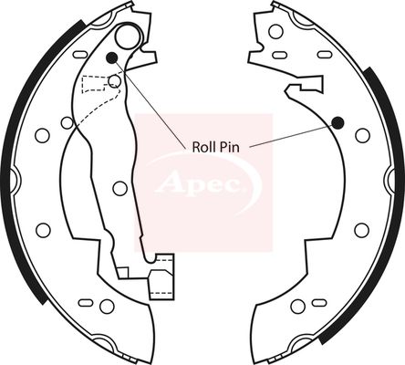 Apec SHU370 Brake Shoe Set - 1