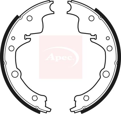 Apec SHU384 Brake Shoe Set - 1