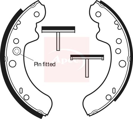 Apec SHU387 Brake Shoe Set - 1
