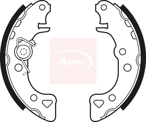 Apec SHU403 Brake Shoe Set - 1