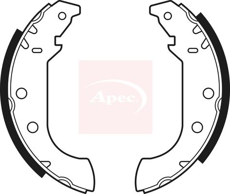 Apec SHU412 Brake Shoe Set - 1