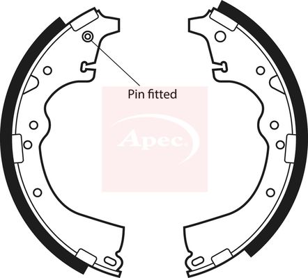 Apec SHU425 Brake Shoe Set - 1