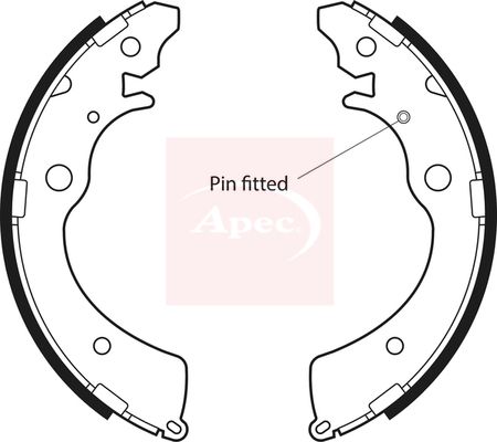 Apec SHU474 Brake Shoe Set - 1
