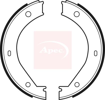 Apec SHU486 Brake Shoe Set, parking brake - 1