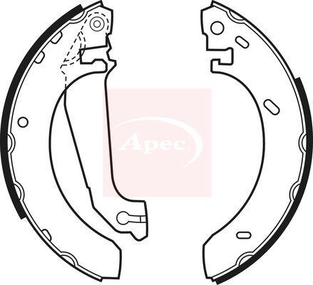 Apec SHU489 Brake Shoe Set - 1