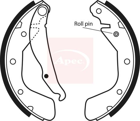 Apec SHU492 Brake Shoe Set - 1