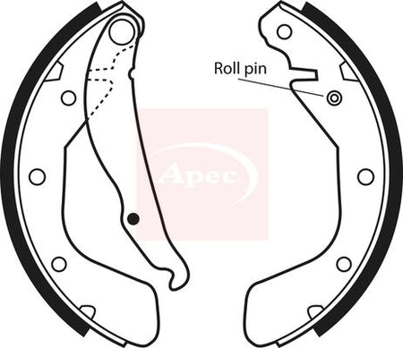 Apec SHU492 Brake Shoe Set - 1
