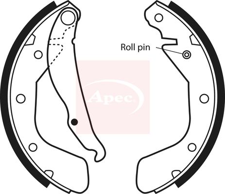 Apec SHU494 Brake Shoe Set - 1