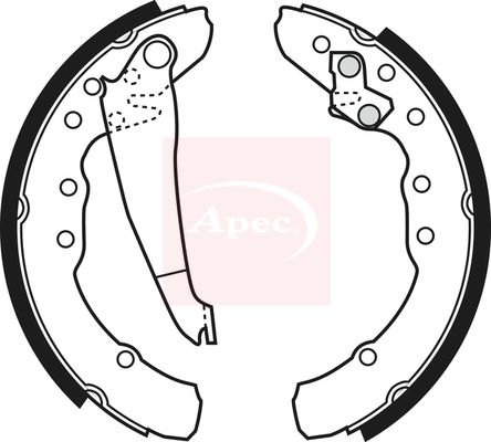 Apec SHU498 Brake Shoe Set - 1
