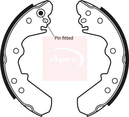 Apec SHU507 Brake Shoe Set - 1
