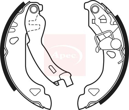 Apec SHU508 Brake Shoe Set - 1