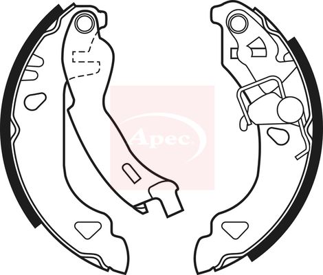 Apec SHU508 Brake Shoe Set - 1