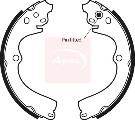 Apec SHU509 Brake Shoe Set - 1