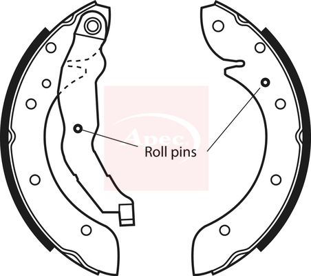Apec SHU516 Brake Shoe Set - 1