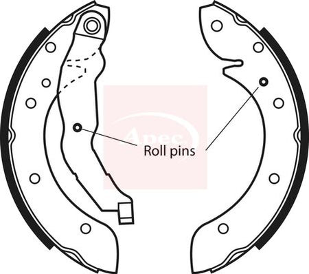 Apec SHU516 Brake Shoe Set - 1