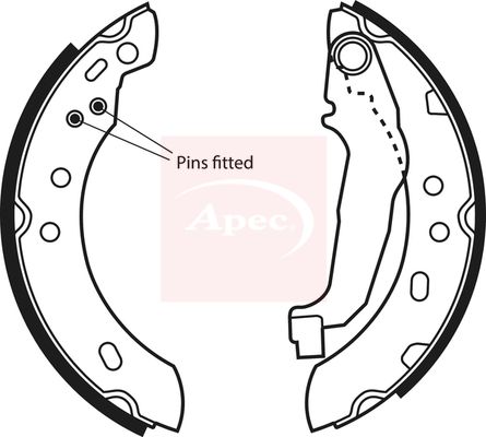 Apec SHU517 Brake Shoe Set - 1