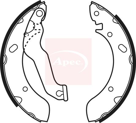 Apec SHU522 Brake Shoe Set - 1