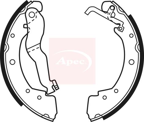 Apec SHU526 Brake Shoe Set - 1